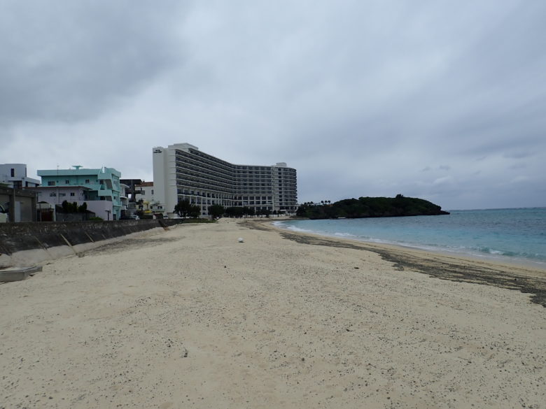 2022/2/22現在沖縄恩納村タイガービーチの軽石状況